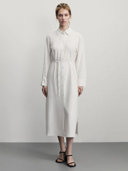 Платье-рубашка изо льна / Zarina  фото 4