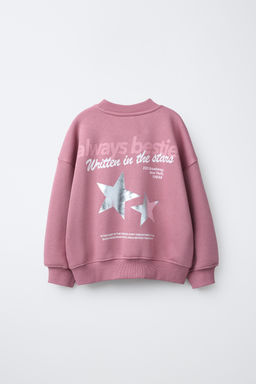 SUDADERA ESTRELLAS BRILLO / Rosa - Zara фото 2