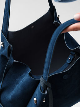 Замшевая сумка с матрешкой Vasilisa DBR 31210 синяя глубина  фото 13