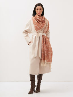 В составе шерсть ! теплый двусторонний палантин - Tantino фото 3