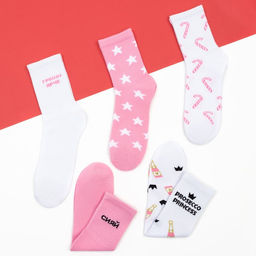 Набор новогодних женских носков Самой красивой размер 36-39 (23-25 см), 5 пар - Kaftan фото 2