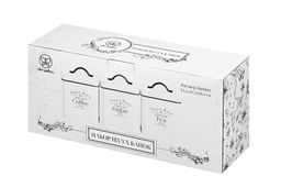 Набор 3 банок для сыпучих продуктов 1,5 л 12*12*16 см Tea, coffee, sugar + крышки с ручками, квад - Elan gallery фото 12