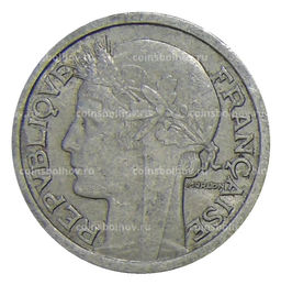 Монета 1 франк 1947 года В Франция