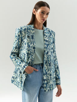 Жакет прямого кроя с принтом ЕМКА