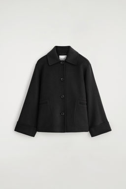 CHAQUETA CORTA DE LANA DE DOBLE FAZ