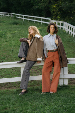 Брюки вельветовые "Терракот" женские