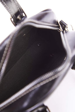 Siyah Kontrast Dikisli Kad?n Bowling Kucuk Mini City El Ve Omuz Canta TAKAW26OC00015