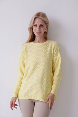 Джемпер удлиненный лимонный с шерстью альпака - Martichelli фото 4