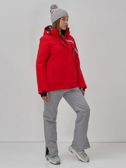 Горнолыжная куртка женская зимняя красного цвета 7017Kr - Chunmai фото 12