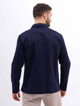 Джемпер мужской с воротником поло GREG G155-TO1246T-LT1634 (синий)