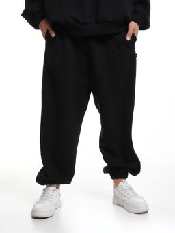 Спортивные штаны без начеса джоггеры 22-5692 черный - Mini maxi фото 2