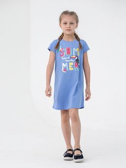 CRB wear/CSKG 63092-43-314 Платье для девочки,голубой/Ex.Cherubino