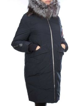 CU-19056 DK. BLUE Пальто женское зимнее CUTEELF (200 гр. холлофайбера)