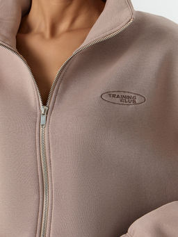 Толстовка женская бежевая на молнии