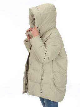 H23-683 OLIVE Куртка зимняя облегченная женская (150 гр. холлофайбер) - Фабричный китай фото 10