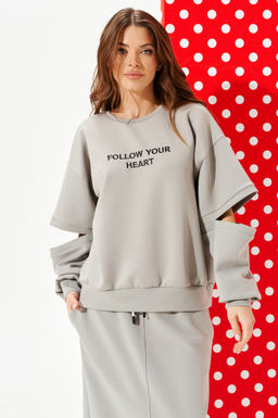 костюм женский 2-х предметный (свитшот + юбка) - Elletto фото 9