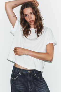 CAMISETA MANGA CORTA ALGOD?N / Blanco