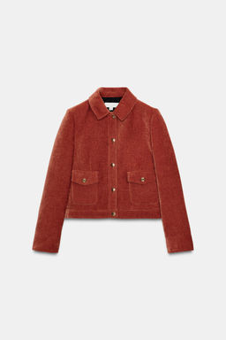 VELVET JACKET WITH SHOULDER PADS - Zara фото 7