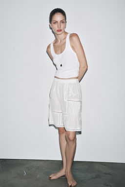 LIMITED EDITION EMBROIDERED LACE BERMUDA SHORTS
