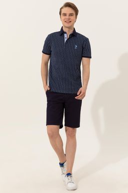 U. S. Polo Assn Мужская темно-синяя футболка с воротником-поло - U.s. polo assn фото 4