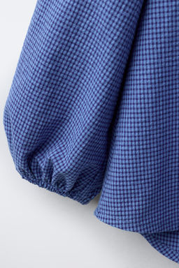 GINGHAM CHECK DOUBLE COLLAR SHIRT - Zara фото 4