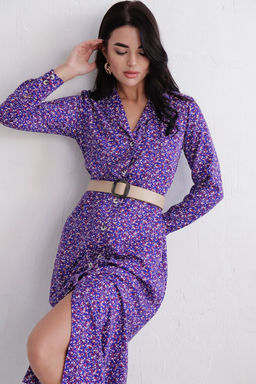 Платье-рубашка с английским воротником принт - Martichelli фото 300