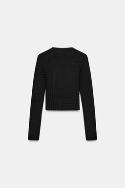 RIBBED KNIT TOP WITH APPLIQU_ - Zara фото 6