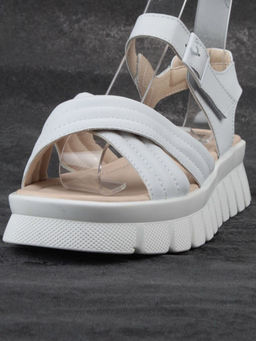 08-PED168-1 WHITE Босоножки женские (натуральная кожа)