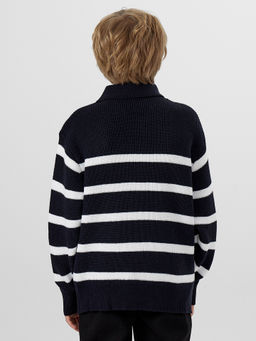 Джемпер для мальчиков черный в полоску - Mark formelle фото 2