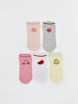 Desenli K?z ?ocuk Patik ?orap 5li