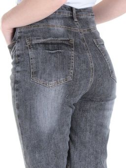 9006 DK. GRAY Джинсы-бананы женские ADORNSKY