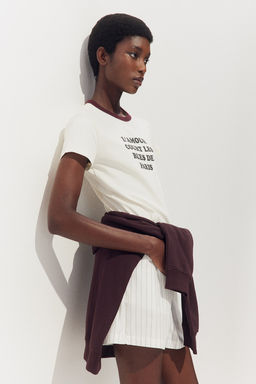 Camiseta ajustada de algodon - H&m фото 5