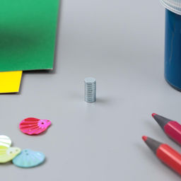 Цена за 250 шт. Магнит технический неодимовый, серебристый, 8×1.2 мм