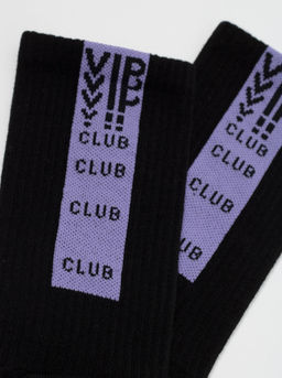 Цена за 2 пары. Носки Теплые CONTE Удлиненные хлопковые носки ACTIVE черный-сиреневый - Conte elegant фото 4