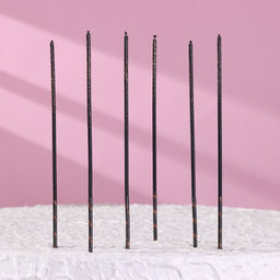 Набор свечей в торт, 6 штук Сияние, черный с золотом, 17 см