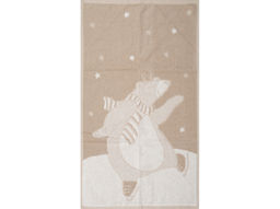 6с103.512ж2 Мишка на катке (лен3) Полотенце махровое 50х90см