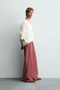 STRIPED RELAXED FIT TROUSERS - Zara фото 4