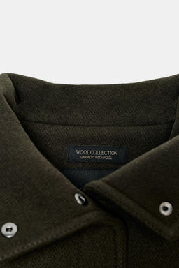MINIMAL WOOL BOMBER JACKET ZW COLLECTION
