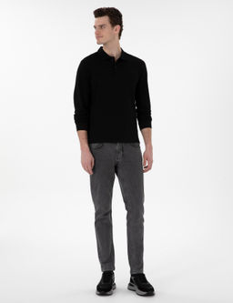 Siyah Slim Fit Sweatshirt - Pierre cardin фото 4