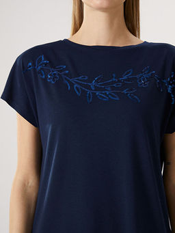 Bisiklet Yaka Pul Payetli Kad?n Ti??rt