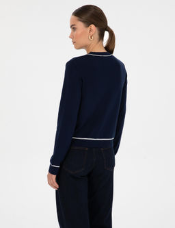 Lacivert Slim Fit Triko H_rka - Pierre cardin фото 5