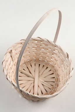 Корзина плетёная для хранения, бамбуковая, круглая, светлая, набор 3 шт.