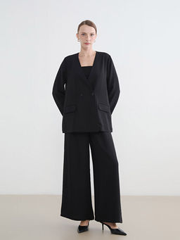 Beli Lastikli Kad?n Pileli Kuma? Pantolon