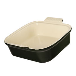 3833 GIPFEL Форма для запекания с крышкой MAJOLICA 29х26х13см. Материал: жаропрочная керамика. Цвет: темно-зеленый  фото 3