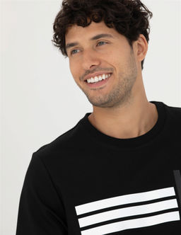 Siyah Regular Fit Sweatshirt