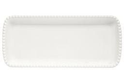 Блюдо прямоугольное Tiffany, белое, 36х16 см