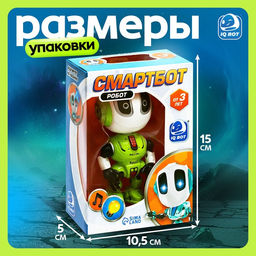 Робот «Смартбот», реагирует на прикосновение, световые и звуковые эффекты, цвета зелёный