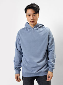 Худи мужское в сером цвете сизый 121751-2