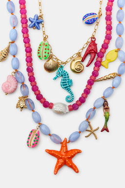 PACK 3 COLLARES CHARMS MARINOS / Multicolor - Zara фото 3