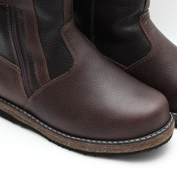 Сапоги мужские Алтай, коричневые, войлочная подошва